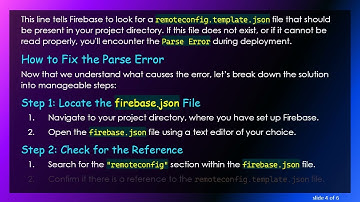 How to Fix Firebase Deploy Parse Error in remoteconfig.template.json