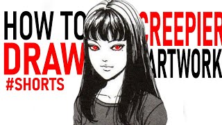 How To Draw Creepy Artwork | For Manga & Comics SHORTS