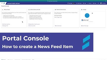 Portal Console | How to Create a News Feed Item