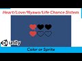 Beberapa Cara Membuat Sistem Heart/Nyawa/Life Chance dengan Sprite ataupun Color di Unity