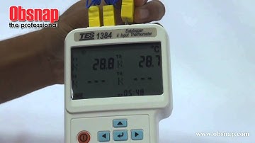 TES 1384 - 4 INPUT THERMOMETER/DATALOGGER