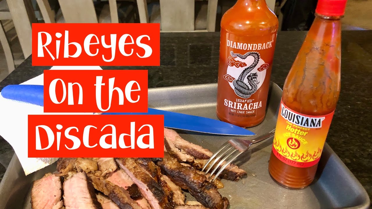 Pan Fried Ribeyes on the Discada - YouTube