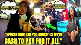 Entitled Delusional Female Shoplifters Think Pulling Out Cash After Caught Stealing Is A Good Idea
