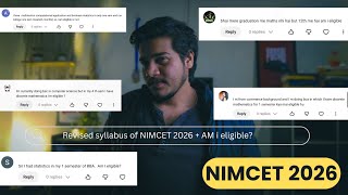 Revised Syallbus and Eligiblity criteria for NIMCET #nimcet2026 #nimcet
