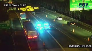 FHP: Motorcyclist killed after crashing into stopped vehicle on I-95 North in Jacksonville