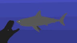 Simple shark vs great white shark vs livyatan |sperm whale vs megalodon part 2 (stick nodes pro)