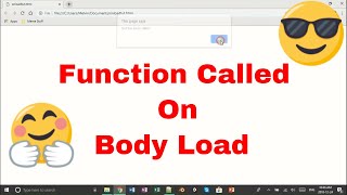 How to call a FUNCTION when the PAGE Loads