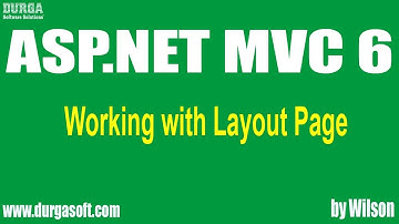 ASP.NET MVC  tutorials ||Working with Layout Page by Wilson