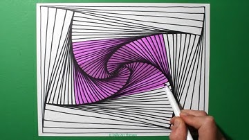 Daily Spiral Drawing #5 / Remedial 3D Pattern / Relaxing Line Illusion / Color Art Therapy