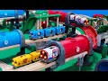 Brio wooden trains 20 tunnel metro train layout with subway train stations