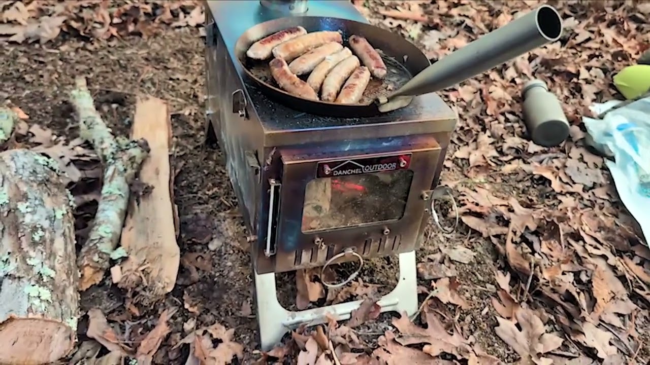DANCHEL OUTDOOR T6 Titanium Wood Stove Review - YouTube