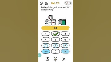 Add up 3 largest numbers in the following!brainout level 71/#brainout #shorts