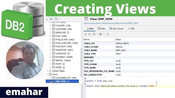 Creating Views on Table|DB2