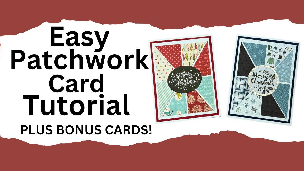 Pattern Patch Card Make A Patchwork Card! #easycardtutorial #easycardtechnique # ...