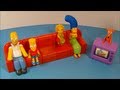 2008 THE SIMPSONS COUCH-A-BUNGA SET OF 6 BURGER KING KID'S MEAL TOY'S VIDEO REVIEW