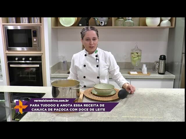 APRENDA A FAZER CANJICA DE PAÇOCA COM DOCE DE LEITE