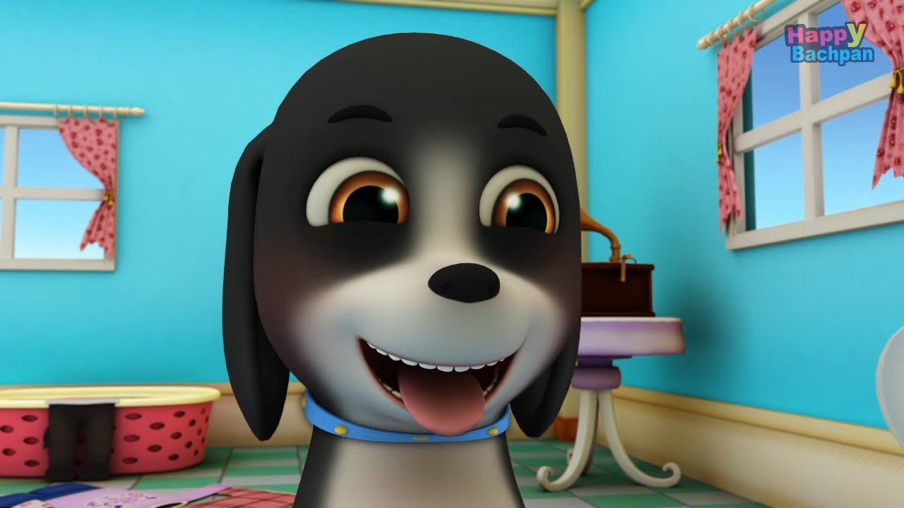      I Kids Dog Song  3D Hindi Rhymes For Children  Poem  Happy Bachpan
