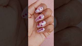 💕💅Heart nails||Glitter nails at home#shorts #ytshorts #nailart