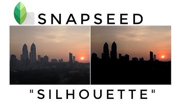 How to silhouette foreground - snapseed tutorial