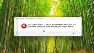 Your System Does Not Have Sufficient Video Memory To Play This Game. Please exit some applications