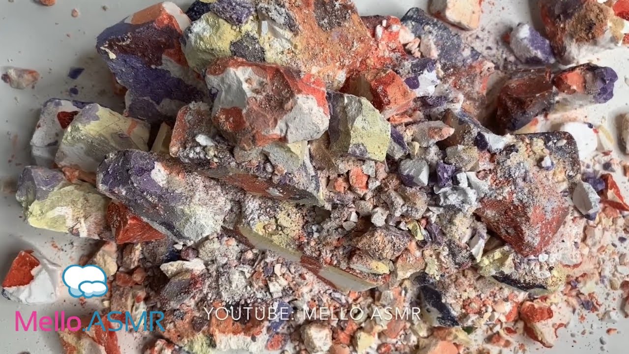 Crushing Tri Coloured BSN in Small Chunks | ASMR |