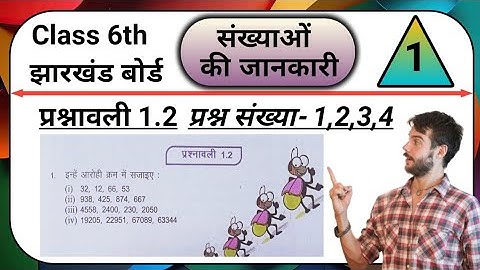 Jharkhand Board Class 6th Maths | Ex-1.2 | Q 1,2,3,4 JCERT TEXTBOOK SOLUTION | Information about ...