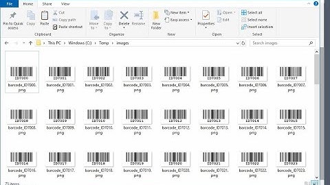 How to serial export barcodes as image files