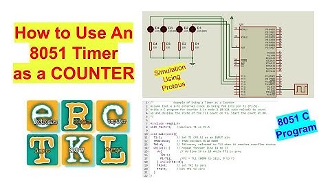 How To Use #8051 #Timer as a #Counter