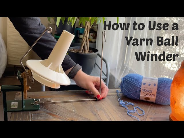How to Use a Yarn Ball Winder to Make Yarn Cakes  Stanwood Needlecraft Yarn  Winder Tutorial 