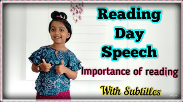 Reading Habit, Importance of reading, Reading day speech for students, English