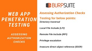 Web App Penetration Testing - #5 - Assessing Authorization Checks