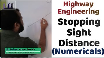 Stopping Sight Distance (Numericals) for SSC, RRB, Gate 2021 || Highway Engineering L-09 || dAd Sir