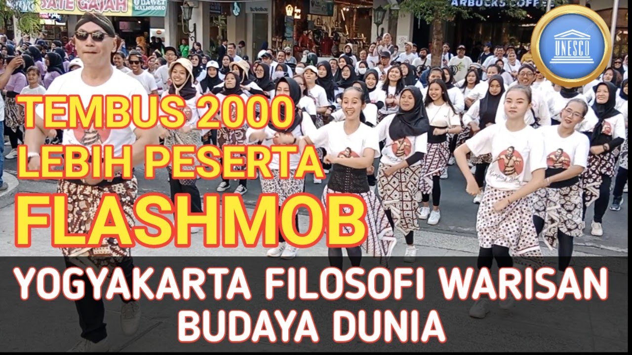 RIBUAN MANUSIA FLASHMOB YOGYAKARTA FILOSOFI WARISAN BUDAYA DUNIA