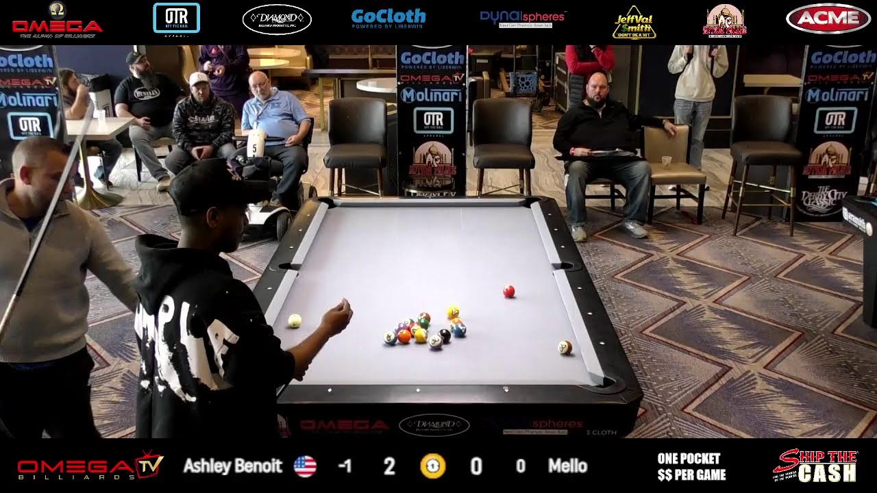 Ashley Benoit vs Mello - One Pocket $ Per Game