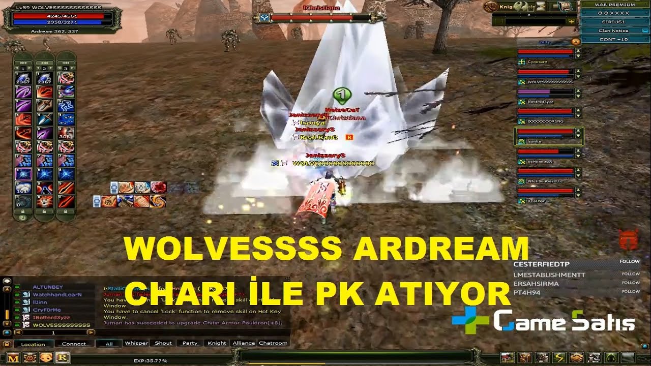 WOLVES - Ardream' da Full Asası İle Pk Atıyor :D - Knight Online