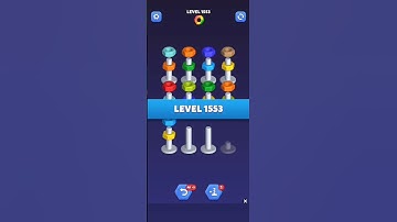 Nut Sort Level 1553 - Color Puzzle Game by Kiwi Fun #games #puzzle #NutSort #NutSortSolution