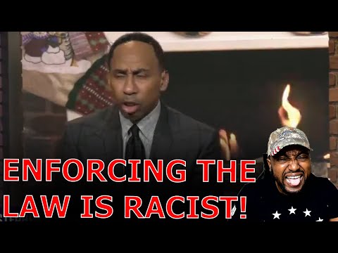 Stephen A Smith MELTS DOWN CRYING RACISM Over Texas State Law Allowing Arrest Of Illegal Immigrants!