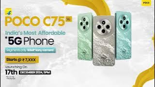 POCO C75 5G | India's Most Affordable 5G Phone