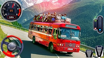 Real Uphill Bus Drive 3D Simulator - Offroad Coach Bus Driving 2025 - Android GamePlay