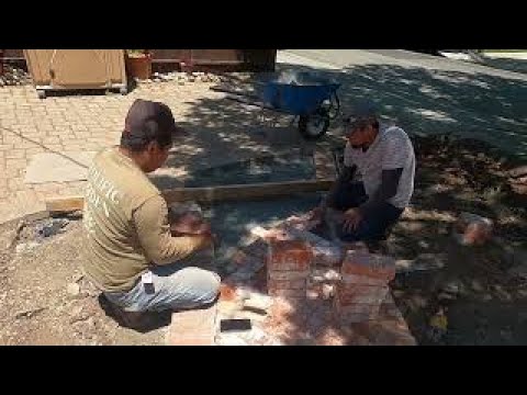 Herringbone Brick Path installation Time-lapse
