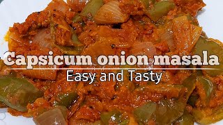Simple Capsicum Onion Masala Recipe | Tasty Shimla Mirch sabzi | Shimla Mirch Onion Tomato Recipe