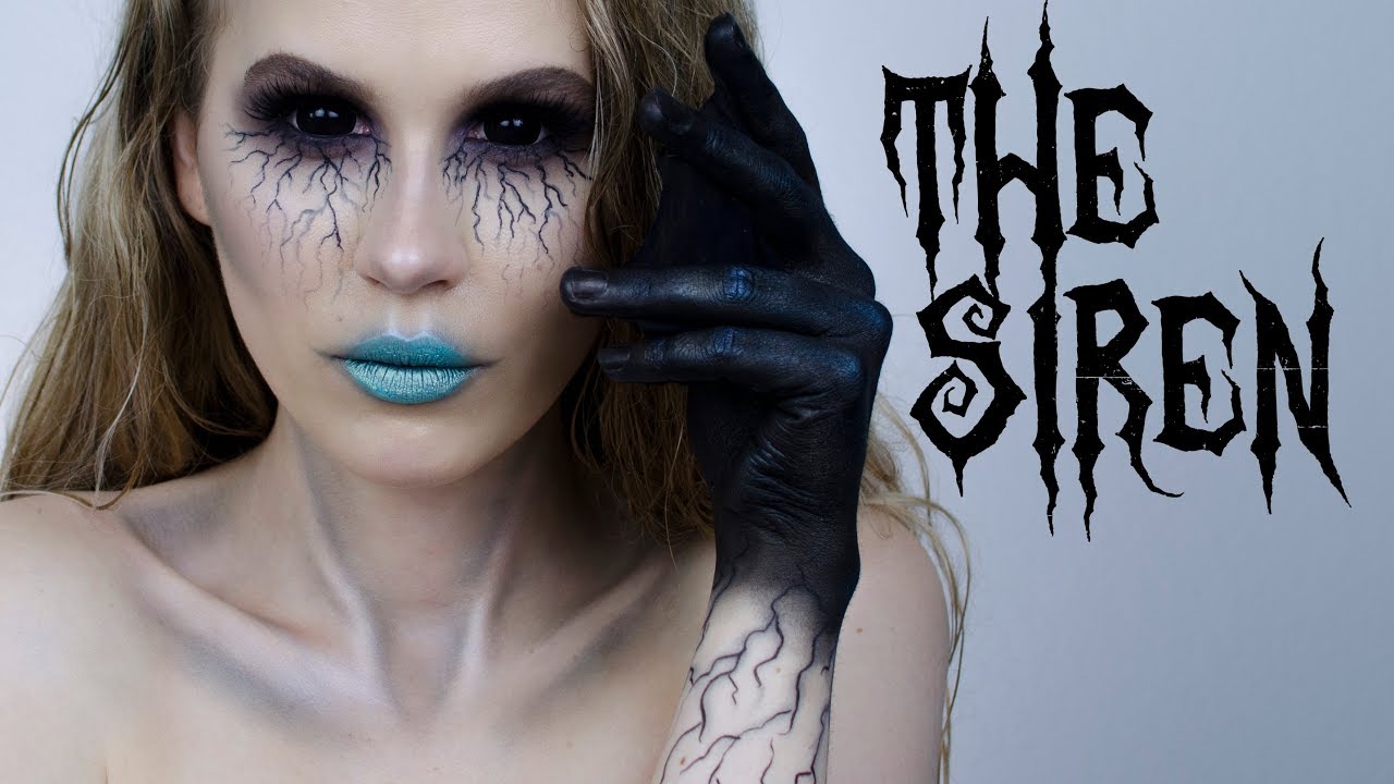 The Siren (Dark Mermaid) Halloween Tutorial┃Maria Alexandra, Siren Hallowee...
