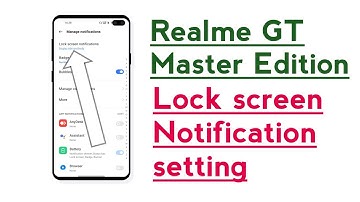 Realme GT Master Edition Lock Screen Notification setting