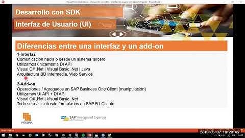 SDK Interfaz Usuario (UI) - Diferencias entre una interfaz y un add on