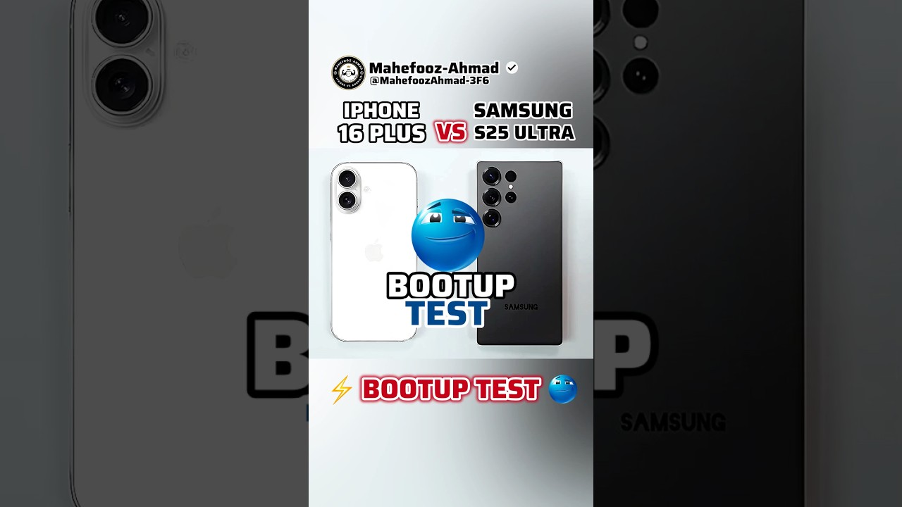 iPhone 16 Plus VS Samsung S25 Ultra Bootup Test 