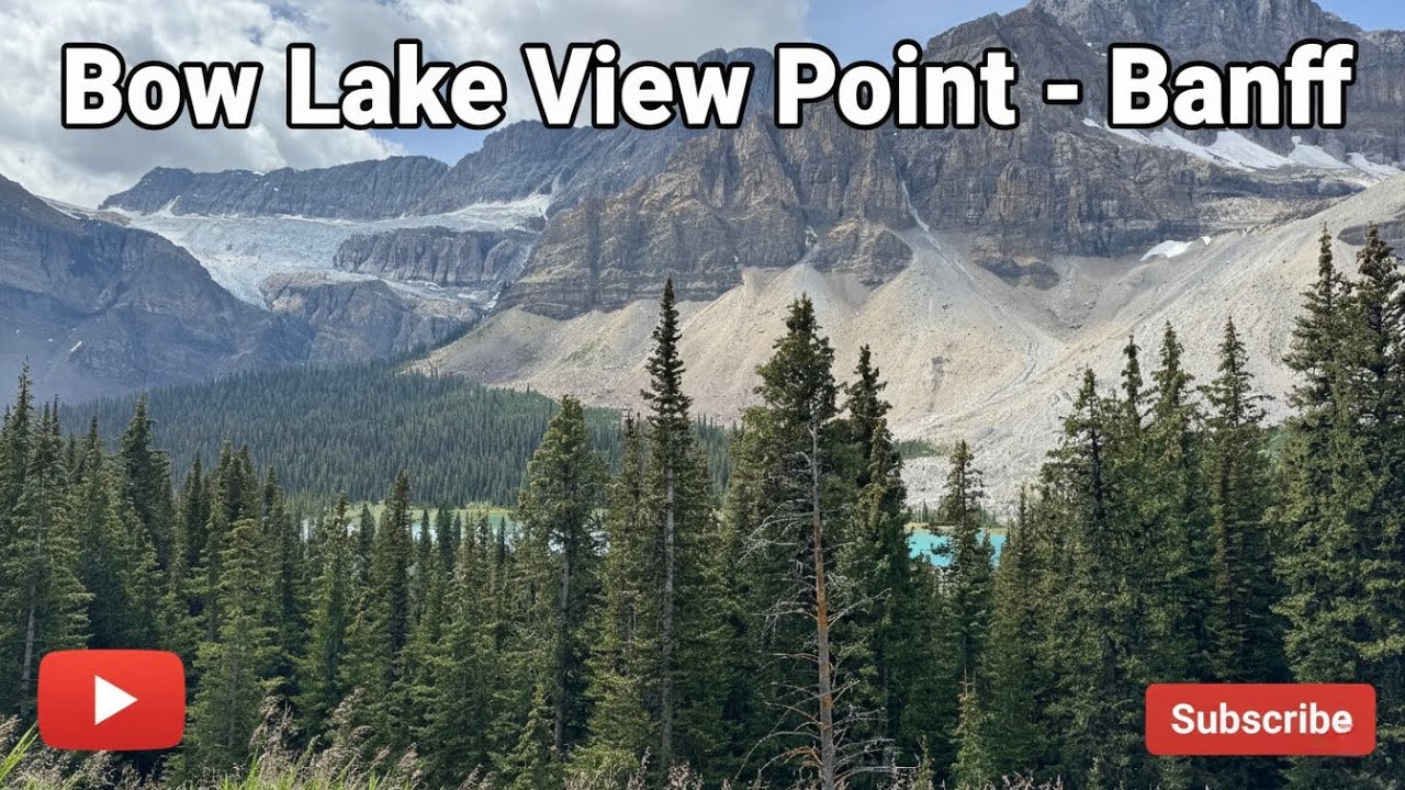 “Stunning Bow Lake Glacier Views | Banff National Park, Alberta 🇨🇦”