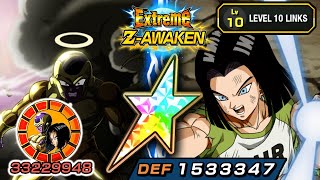100 EZA LR GOLDEN FRIEZA ANDROID 17 LEVEL 10 LINKS SHOWCASE Dragon Ball Z Dokkan Battle
