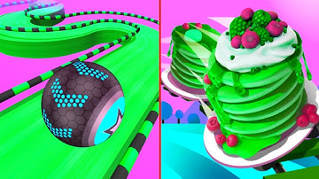 Going Ball vs Pancake Run Speed Run Mobile Gameplay Walkthrough iOS, Android  Colour Run (Part 161)