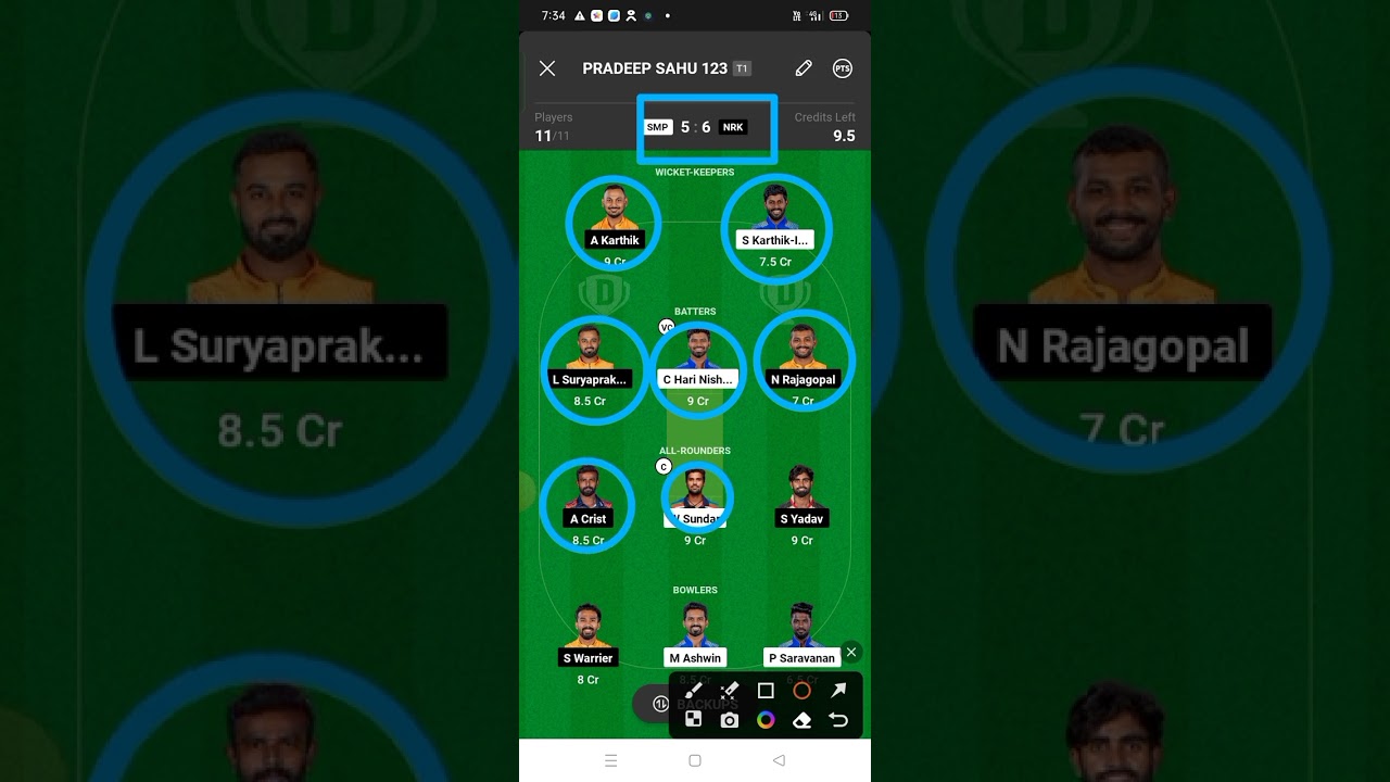 SMP vs NRK dream11 prediction|SMP vs NRK dream11 team today match|dream11 team today match|SMP vsNRK