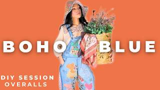 Thrift Flip: Plain Overalls → Adorable Boho Patchwork Overalls